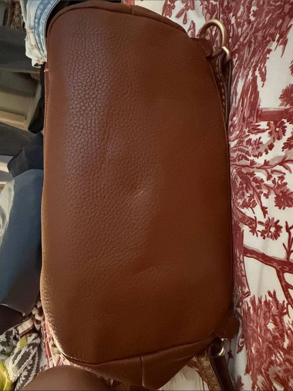 Vera Bradley Gallatin Convertible Leather Backpack Shoulder Bag Cognac/Tan
